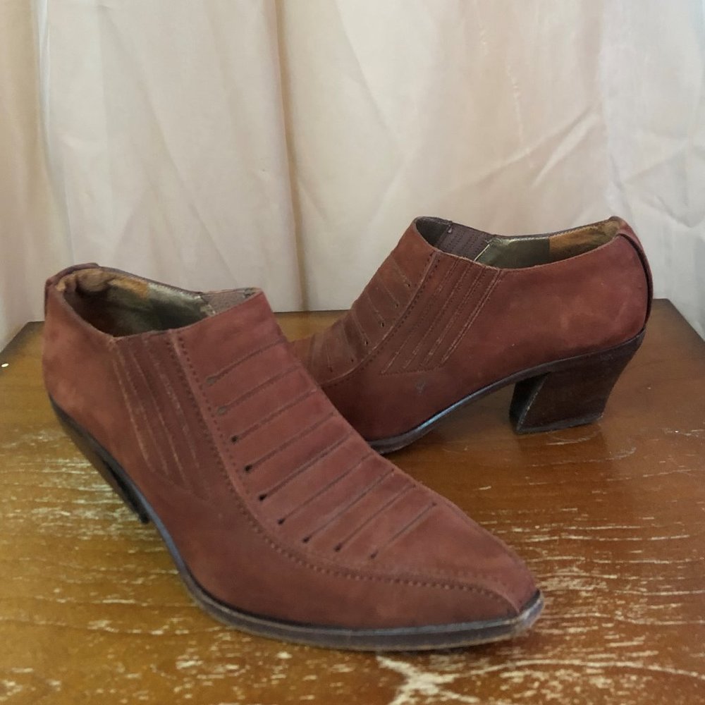 Via Spiga Italian Suede Loafer Booties